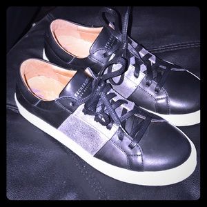 Skechers Leather Street Los Angeles Shoes BLK 9.5